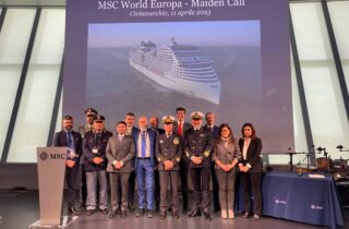 Civitavecchia dà il benvenuto a Msc World Europa: la nave a Gnl più “green” al mondo